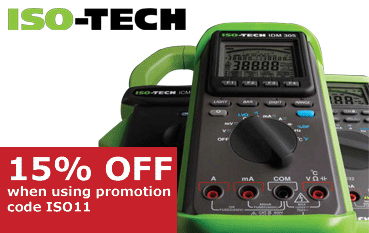 Benefit from a massive 15% discount on selected ISO-TECH Test & Measurement products